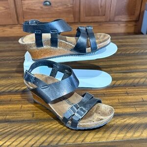 Papillio by Birkenstock Black Wedge Sandals